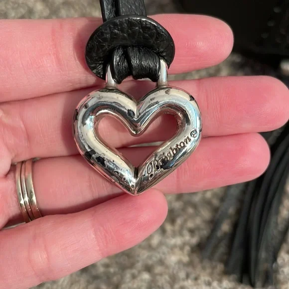 Great Condition Brighton Black Leather Nia Crossbody Handbag - Picture 6 of 15